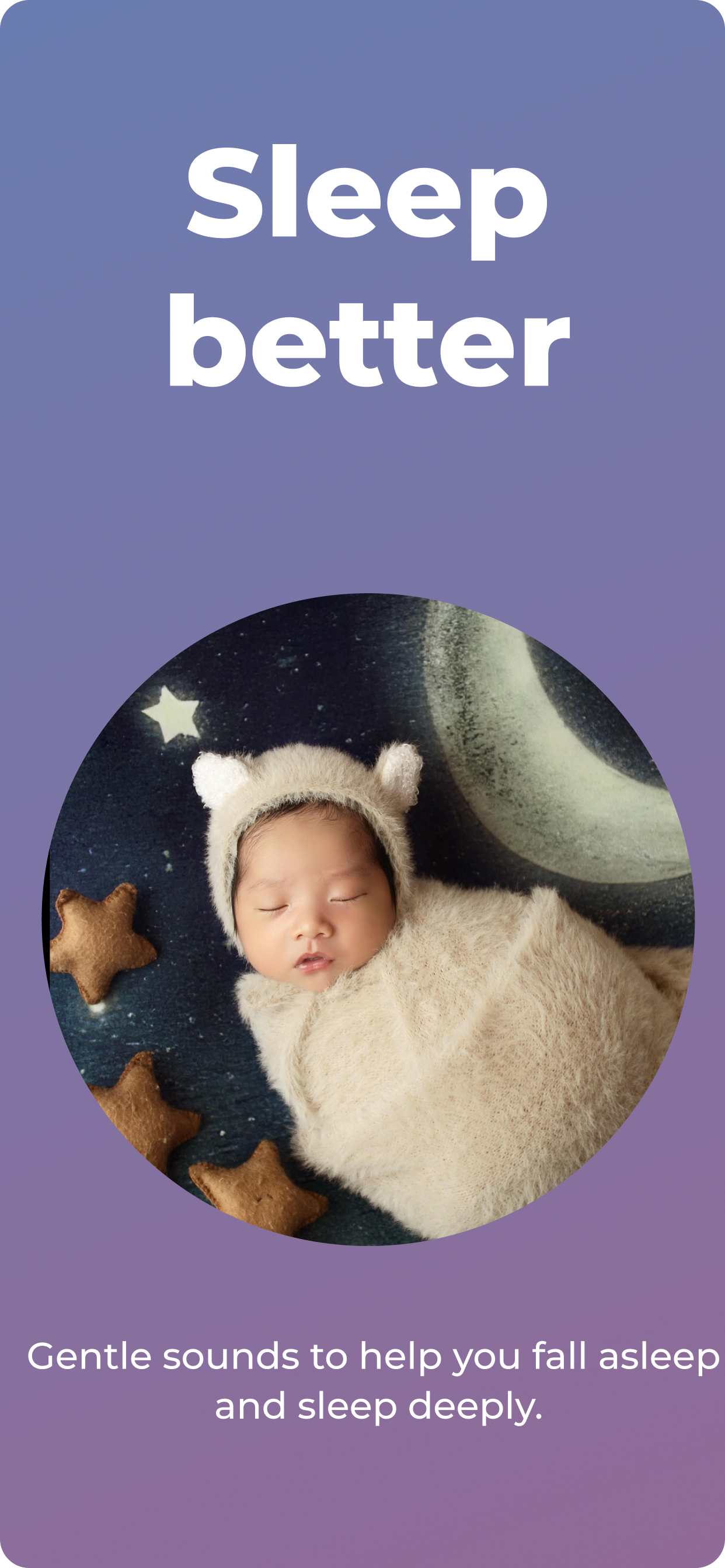 Sleep Sounds home screen